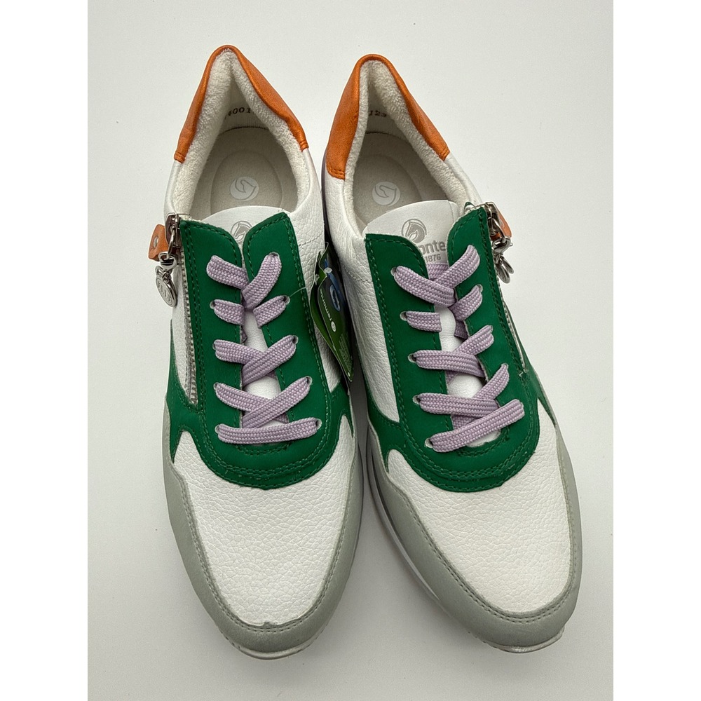 Remonte Lite n Soft Sneakers Size 38 Multi Color Leather Side Zip shoe NEW retro - Picture 8 of 12